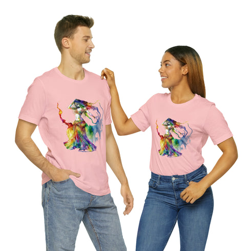 Rainbow Belly Dancer in Motion - Short Sleeve Tee